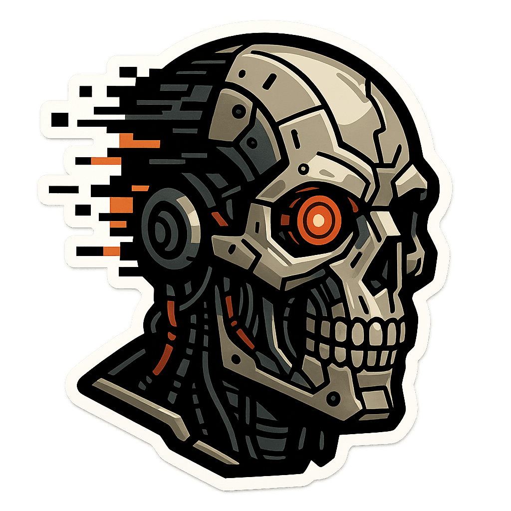 Mecha Glitch Skull