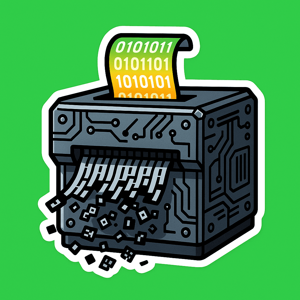 Data Shredder Sticker