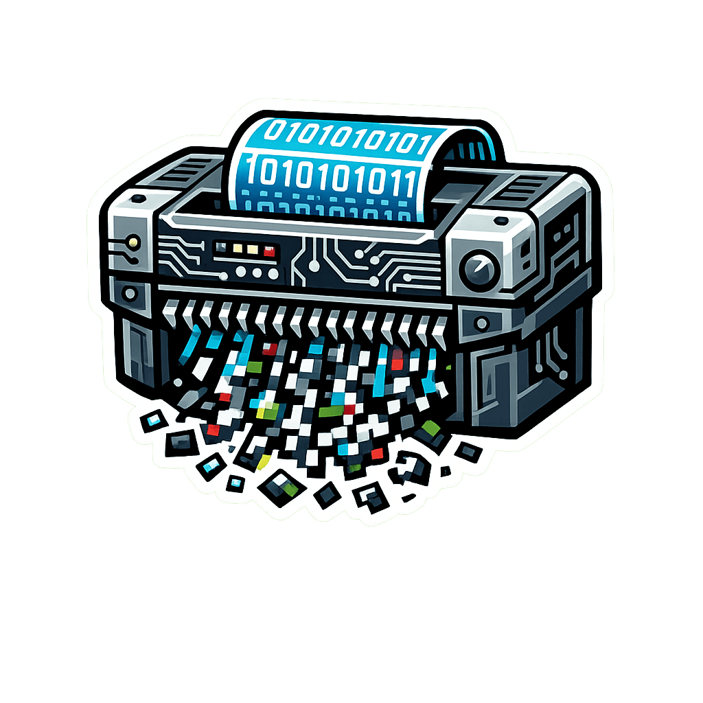 Data Shredder Sticker